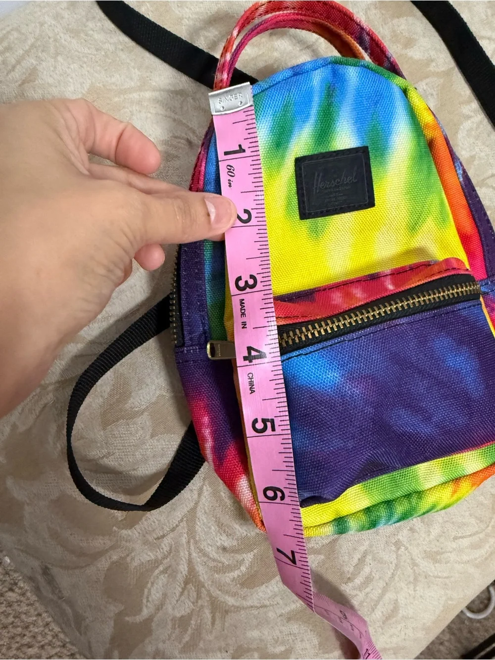 Mini Tie-Dye Backpack Shoulder Bag in Multicolor